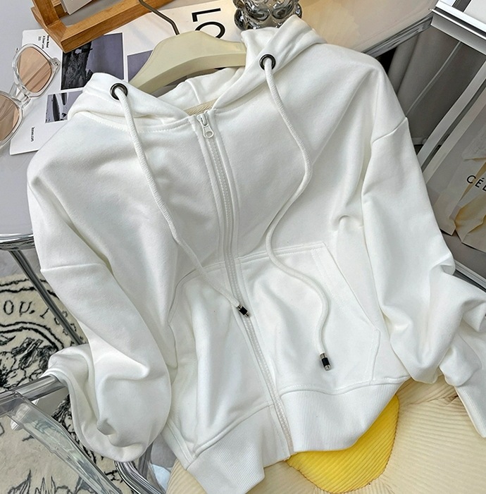 パーカー ルーズ ゆる レギュラー丈 長袖 ストレート ワイド スマート フード付き ファスナー 前開き 伸縮性 薄手 UVカット 大人可愛い シンプル カジュアル おしゃれ レトロ 大人女子