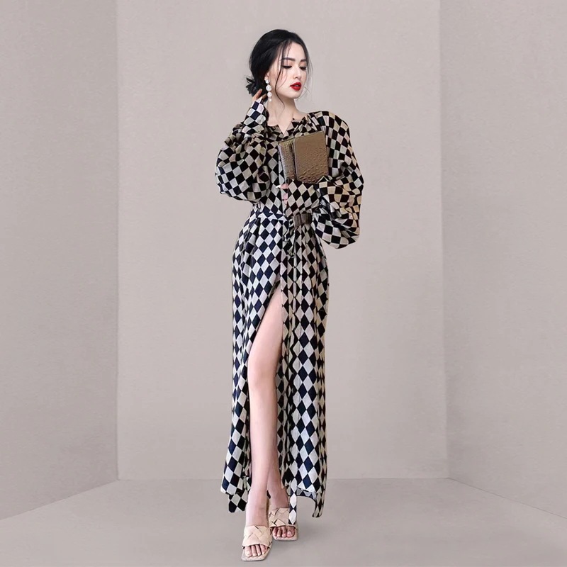 感　上品セクシースリットドレス