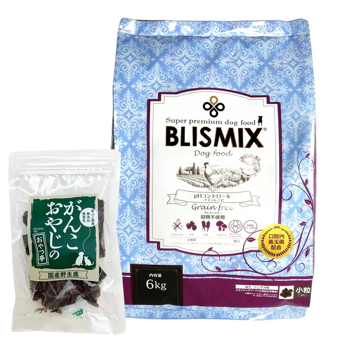 ドッグフード pHコントロール チキンレシピ 小粒 6kg【国産鹿肉ジャーキー20g付き】