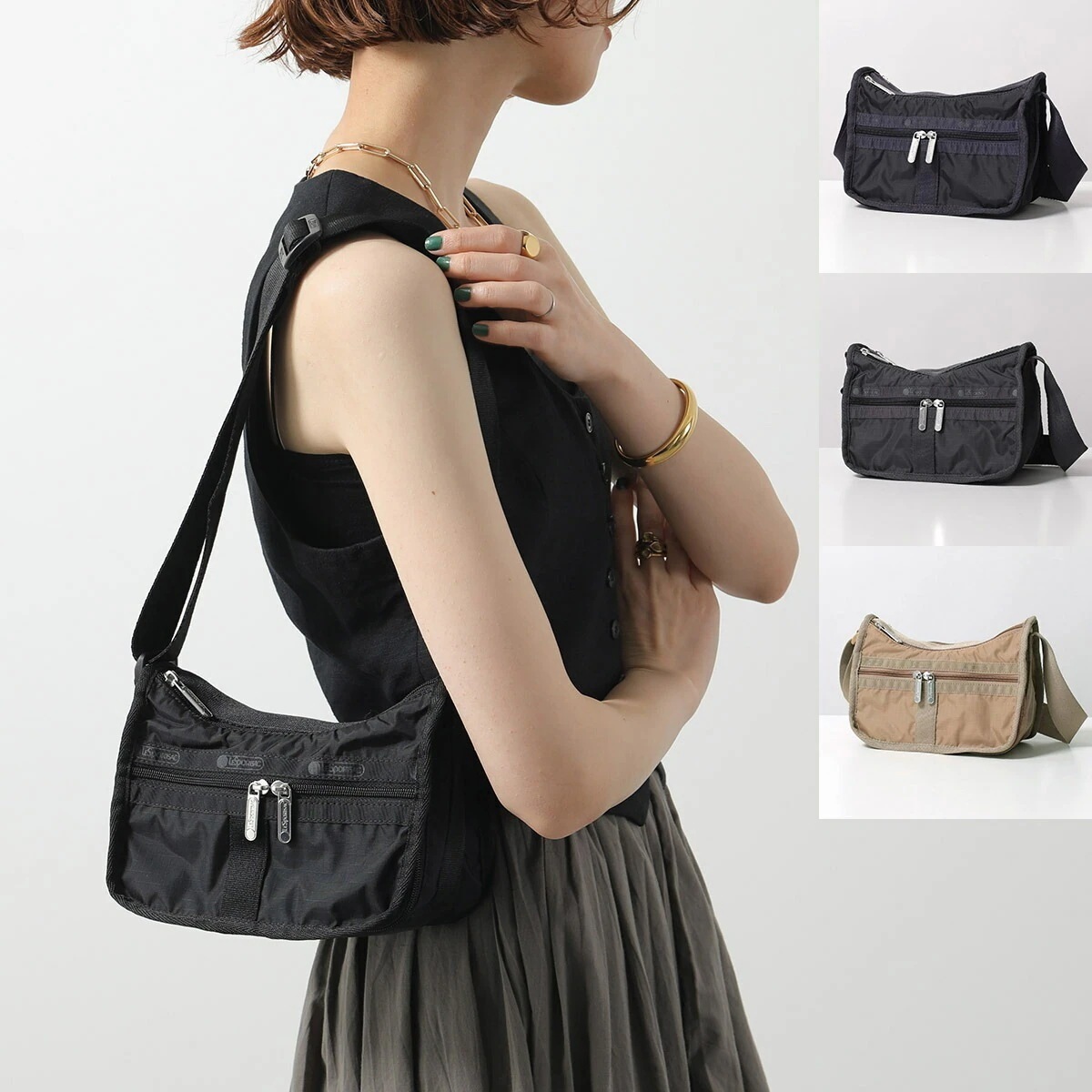 LeSportsac レスポートサック ショルダーバッグ SMALL EVERYDAY BAG スモール エブリデイ 1010 レディース ナイロン クロスボディ ロゴ 鞄 カラー4色 【mega】