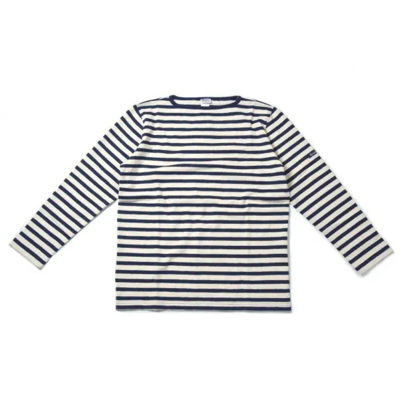 正規品 HDCS ボートネック ボーダー バスク シャツ HDCS BOATNECK BORDER BASQUE SHIRT ナチュラル/ネイビー te001bd