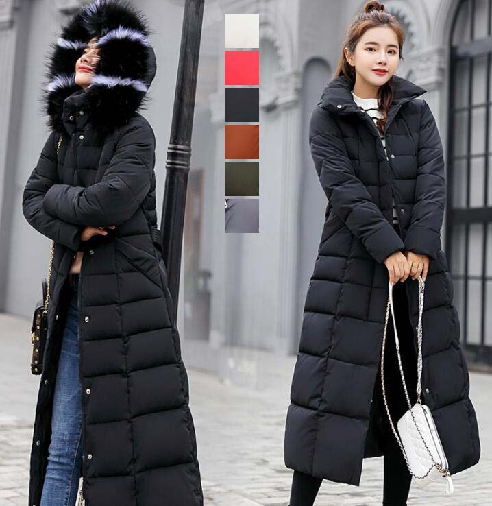 【送料無料】大きいサイズ あったか ダウンコート ダウンジャケット レディース 20代 30代 40代 中綿コート ロングコート フード付き アウター 中綿ジャケット フェイクファー 着痩せ 無地 防