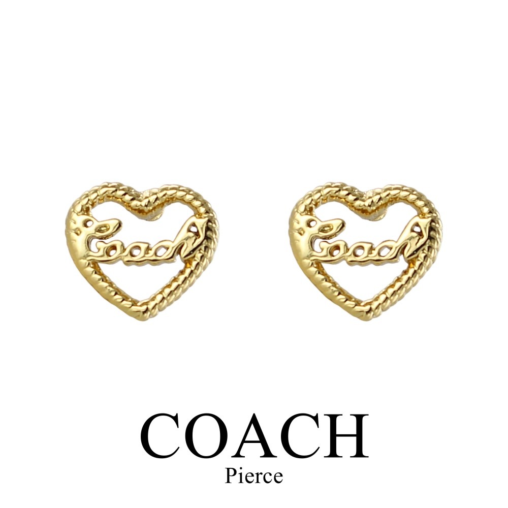 コーチ ピアス レディース ハート ゴールド COACH スタッドピアス ブランド アクセサリー おしゃれ かわいい プレゼント 誕生日 記念日 彼女 妻 女友達 ギフト 559723GLD710 成