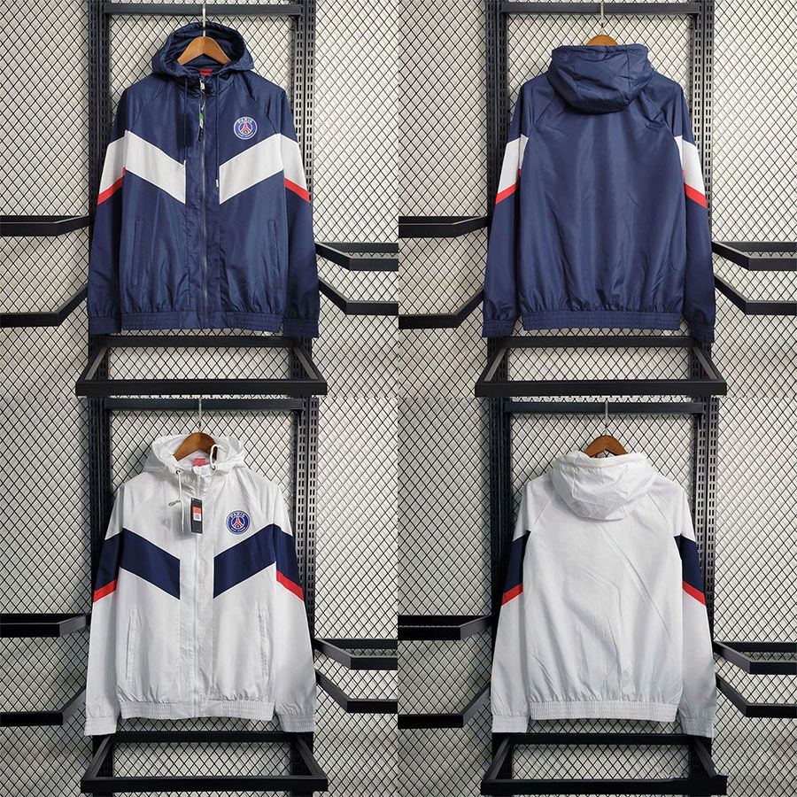 2223 パリス トレーニングユニフォーム出演ユニフォームジャージメンズ長袖ジャケットウインドブレーカーサッカーユニフォーム秋冬スポーツ試合前ユニフォーム