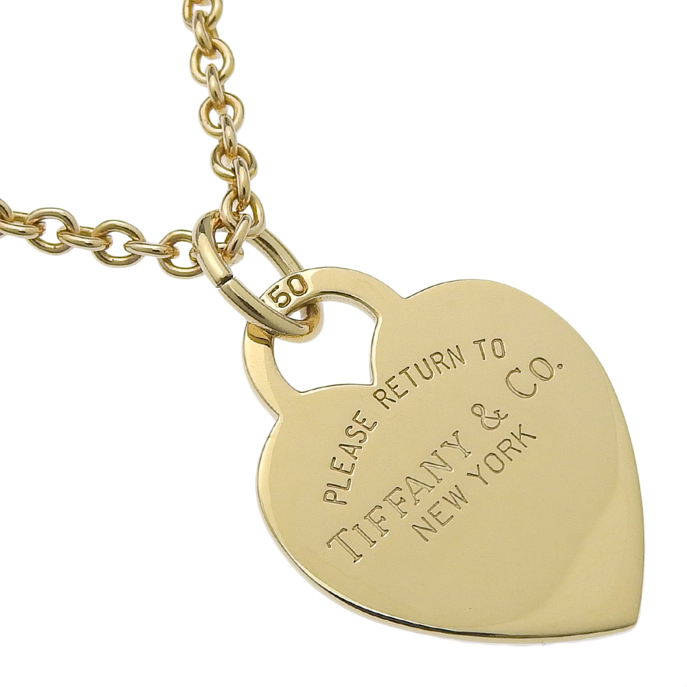リターントゥティファニー ハートタグ ネックレス K18イエローゴールド 約20.9g レディース 中古品 Aランク