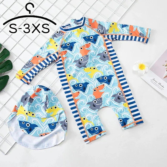 【20点セット】メガ割キッズ 水着 男の子 オールインワン 2点セット 子供 ジュニア ラッシュガード ショートパンツ スイムキャップ 半袖 水泳帽 キュート 男児 男子 水遊び アウトドア 動きやす