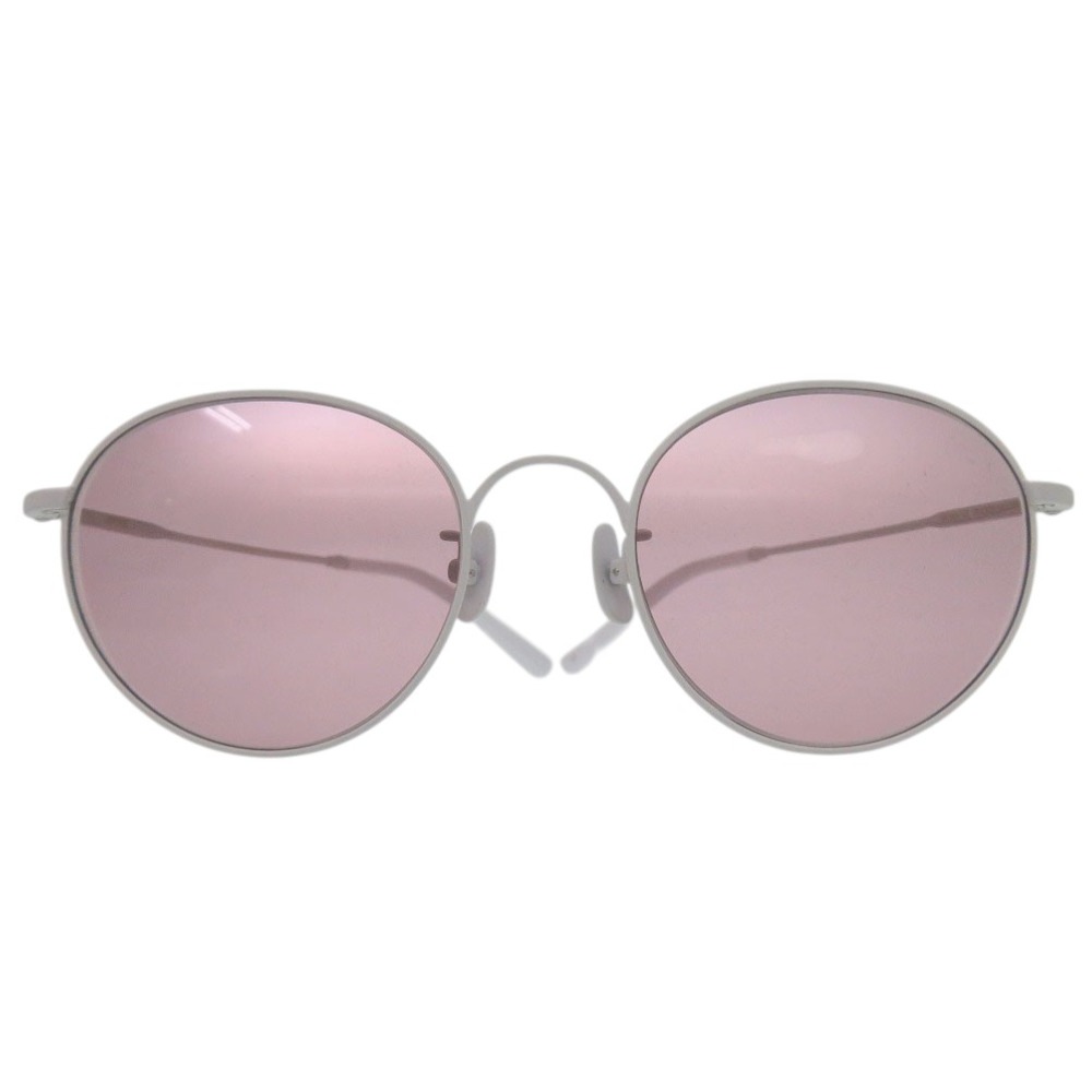 美品 アイウェア　フルリム　エーディーエスアール　 HAND MADE A.D.S.R. 　BONA2 サングラス メタル/アセテート ホワイト 0575【中古】 メンズ