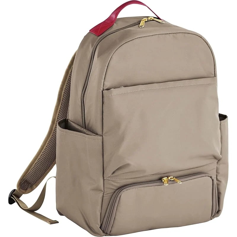 【即納】[コジット] 仕分けや出し入れが便利 機能性 盗難防止ポケット付 収納容量20L 保温保冷 買い物らくらくリュック グレージュ