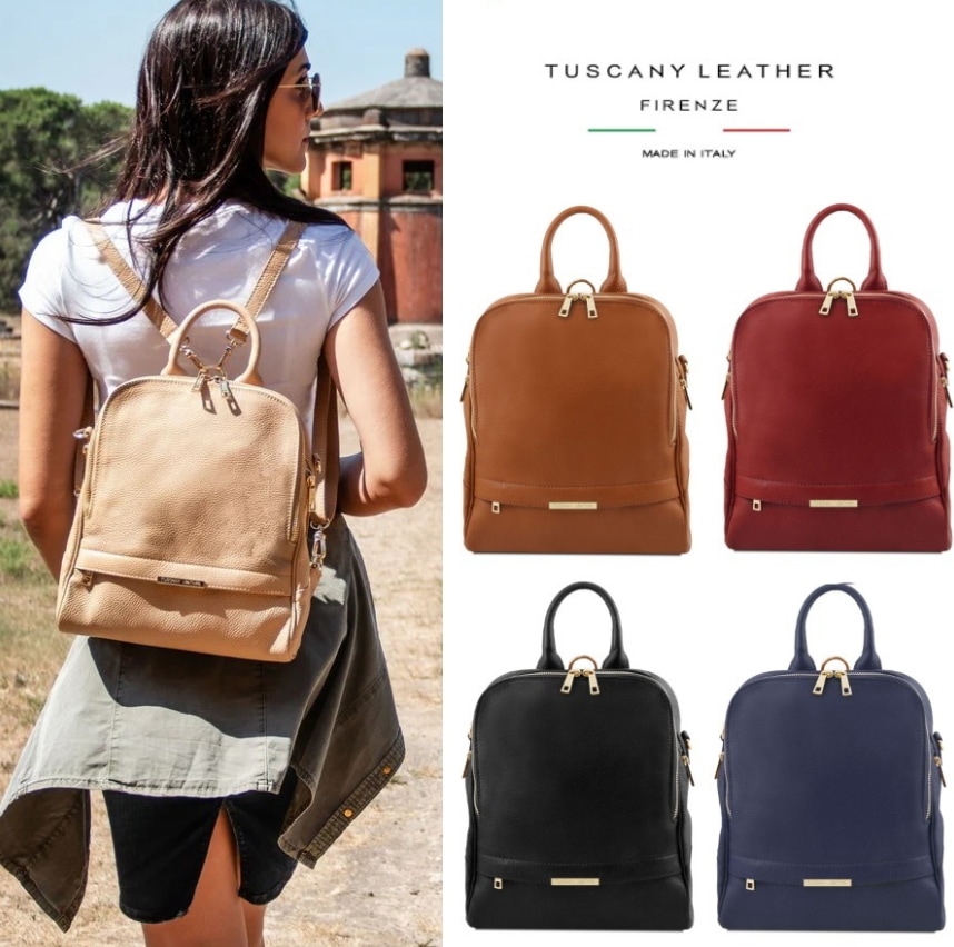トスカニーレザー　Tuscany Leather　3Way バックパック　5色