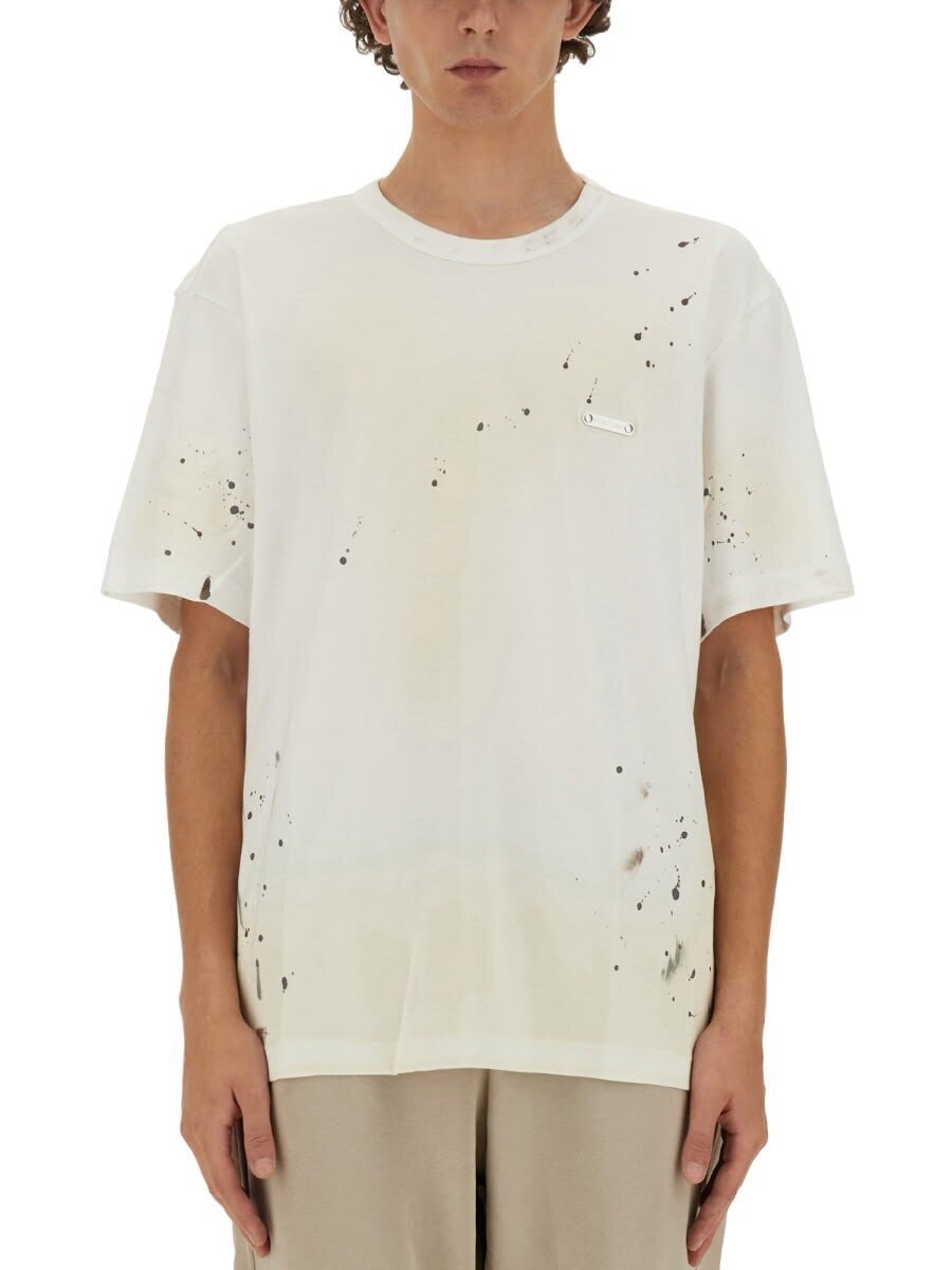 O05HM596_100 ホワイト 秋冬2024 Tシャツ メンズ ia