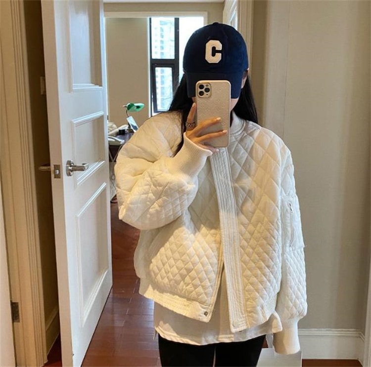 早い者勝ち 菱格 短いスタイル 秋冬 2022年新作 ミニマリスト 縫付 シンプル コットン デザインセンス感 野球 ギャザリング ダウンジャケット 5,263円