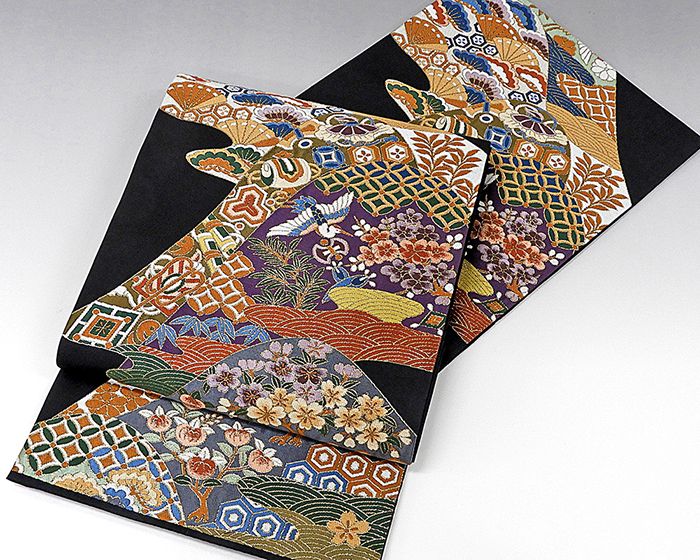 袋帯 新品仕立済 正絹 西陣 丸勇謹製 花鳥吉祥文 袋帯 新品 仕立て上がり 送料無料