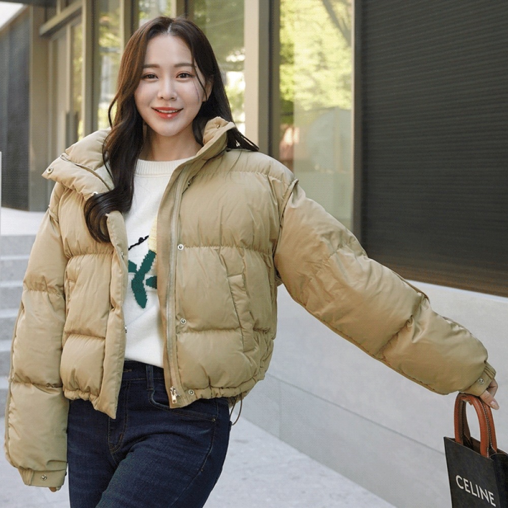 Click & Funny アーバントウェロンフード付きパッド入りジャンパー