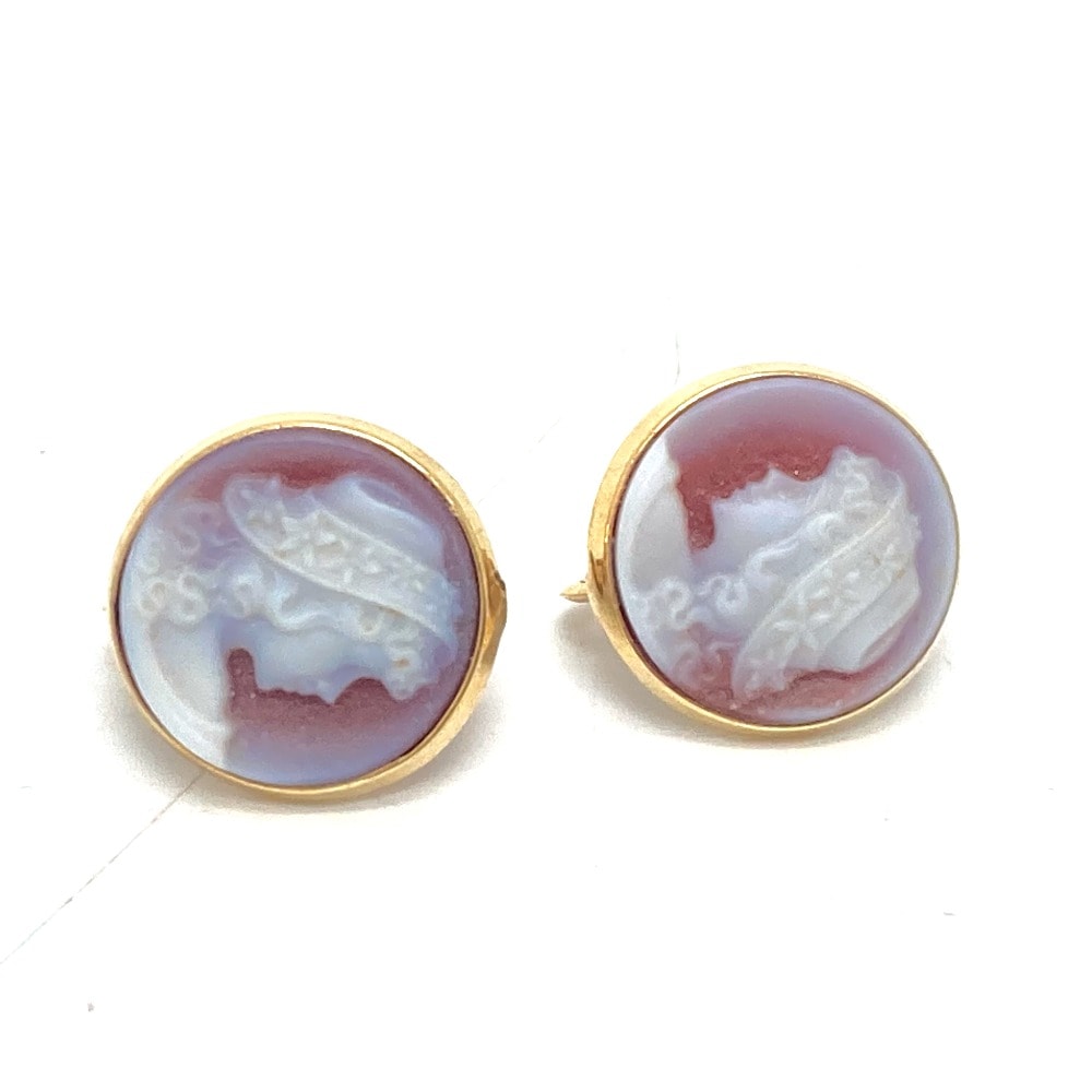 jewelry ジュエリー イヤリング K18 カメオ 5.1ｇ K18 ゴールド