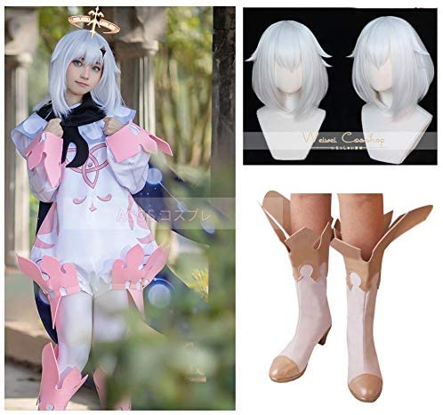 原神 パイモンコスプレ衣装+ウィッグ+靴 風