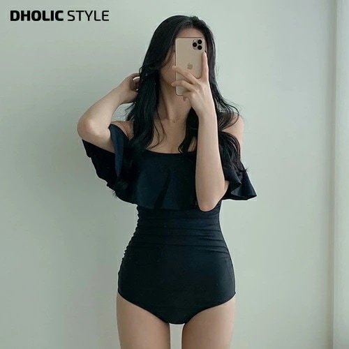 バックレースアップオフショル水着 ・p381184