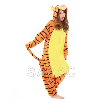 コスプレ 仮装 SAZAC(サザック) パイル着ぐるみ ティガー 【 コスプレ 衣装 ハロウィン 仮装 コスチューム ディズニー グッズ 可愛い パジャマ レディース 着ぐるみ 大人用 メンズ くまの