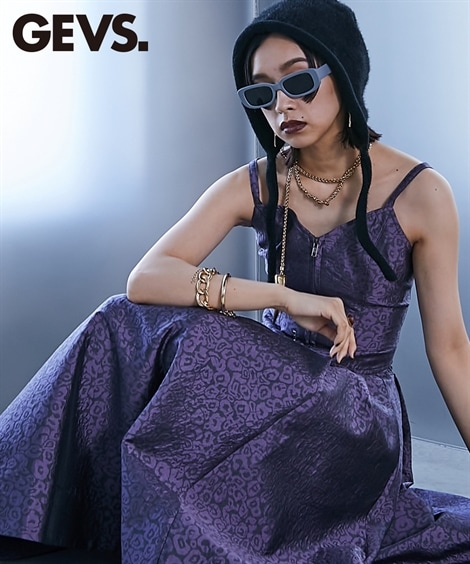 ロング・マキシ丈/半袖 2点セット ビスチェ+スカート GEVS. 大きいサイズ対応