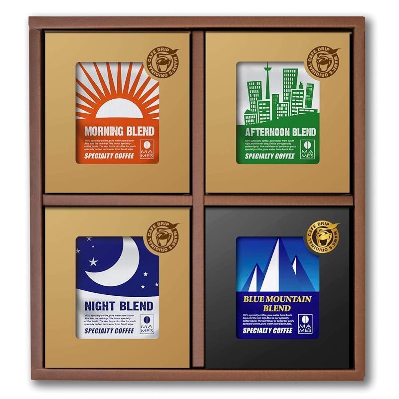 【ギフト包装】マメーズ 高級ギフト ドリップコーヒー 20 個入 (４種類) ブルマンブレンド入り (ベース)