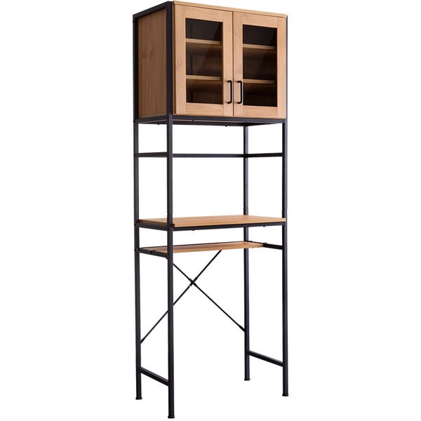 ホームテイスト GCK-T2S シャビーオーク ヴィンテージごみ箱上ラック スリムタイプ 【GREACK-グリック-】 メーカー直送