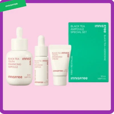 New ブラックティー ユース エンハンシング 弾力 アンプル 50ml + エンハンシング アンプル 12ml + エンハンシング クリーム 10ml セット