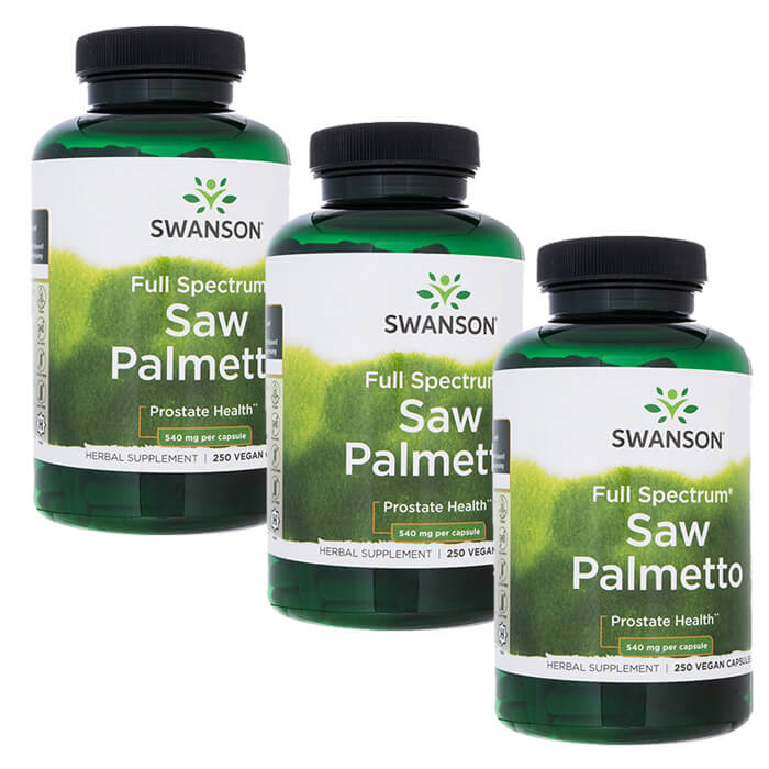スワンソン ソーパルメット 540mg 250錠 3本 SawPalmetto　海外発送 日時指定不可 ヤマト国際便発送 6,092円