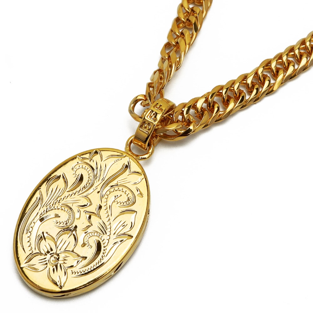 BFF オーバルネックレス ダブル喜平 [bffn021-g]