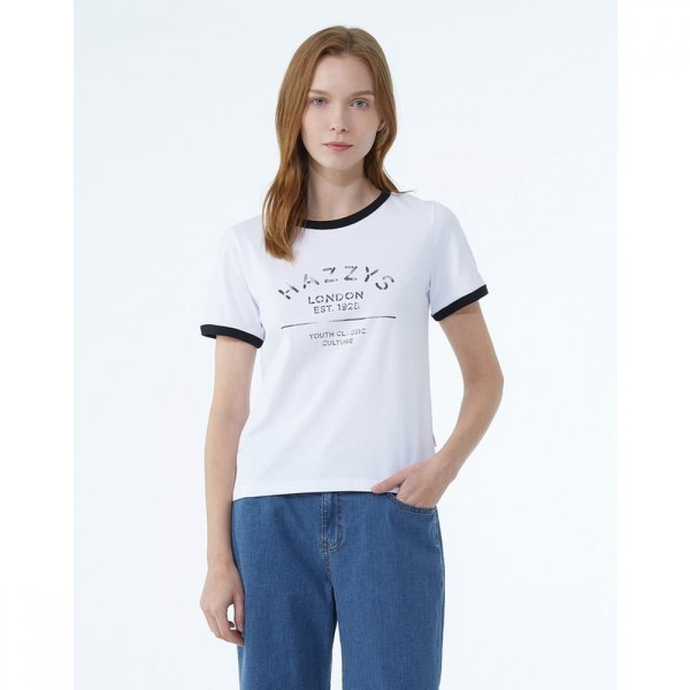 [24SS] [ベスト] [100% コットン] [クラシックセラー] ホワイトロゴカラーコットン WSTS4B202WT