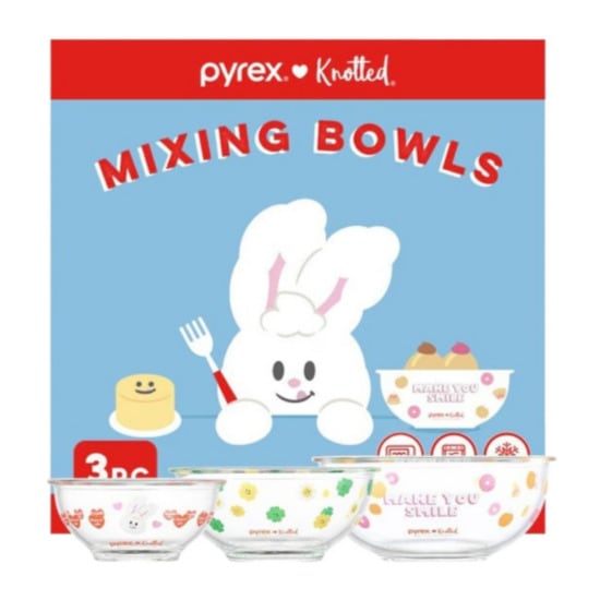 パイレックスノート型耐熱ガラスミキシングボール3Pセット880ml1.4ml2.4L