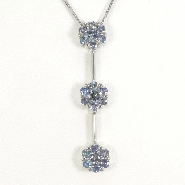 K18 18金 WG ホワイトゴールド ネックレス アレキサンドライト 0.59 ジュエリー 中古