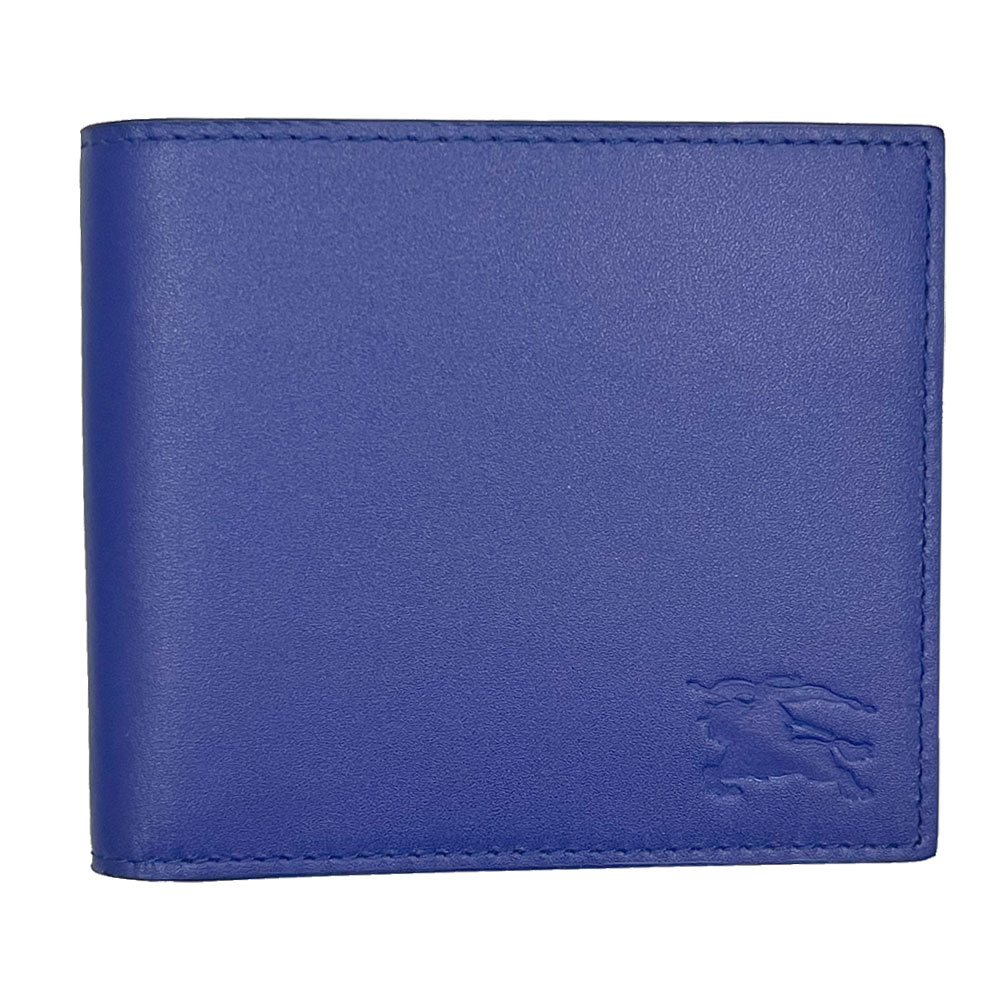 二つ折り札入れ 馬上の騎士 ブルー レザー 80783471