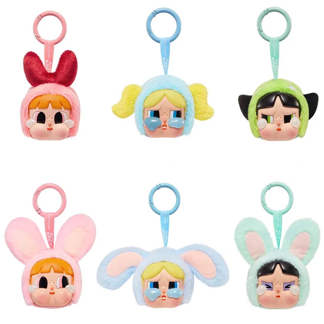 公式正規品POP MART CRYBABY × パワーパフ ガールズ シリーズ ぬいぐるみ シリーズガチャポンブラインドボックスマカロンぬいぐるみフィギュアサプライズギフト