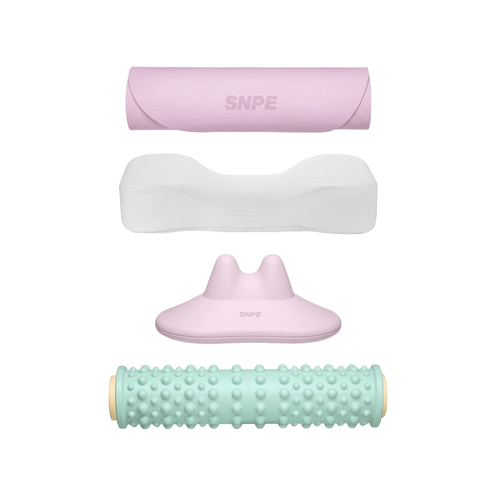 SNPEC-curve 頚椎枕+タナソン(択1)+SNPEダブルフォームローラー(F)+Newバランスマット(択1)(リユーザブルバッグ贈呈)