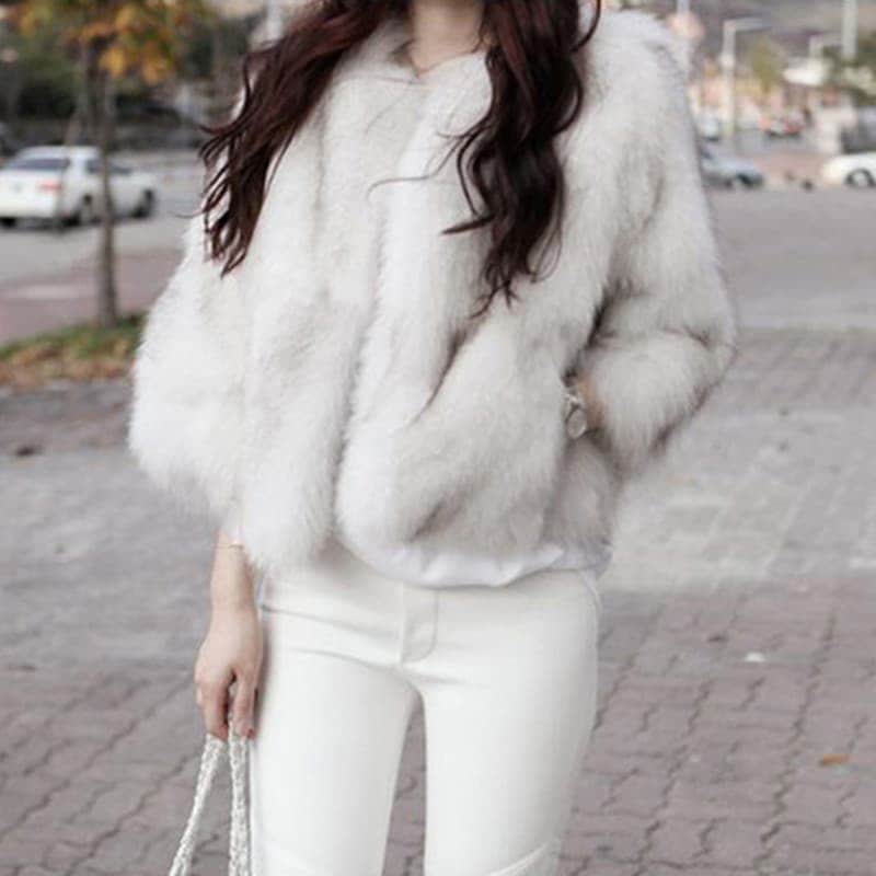 ファーコート フォックスファーコート レディース エコファーコートフェイクフォックス 毛皮