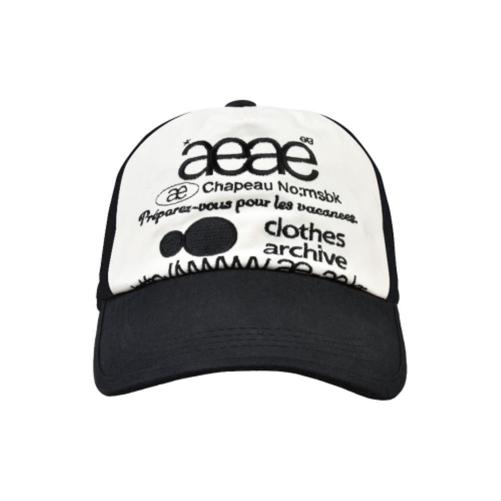 AEAE WEB LOGO TWO TONE BALL CAP BLACKWHITE A231UAA05BW