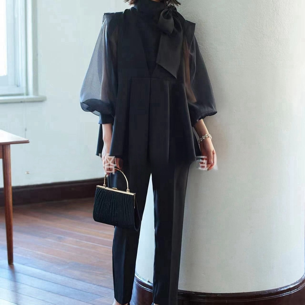 【急速出荷】新品 トップス +ズボン 上下セット レディース スーツセット セットアップ ママスー