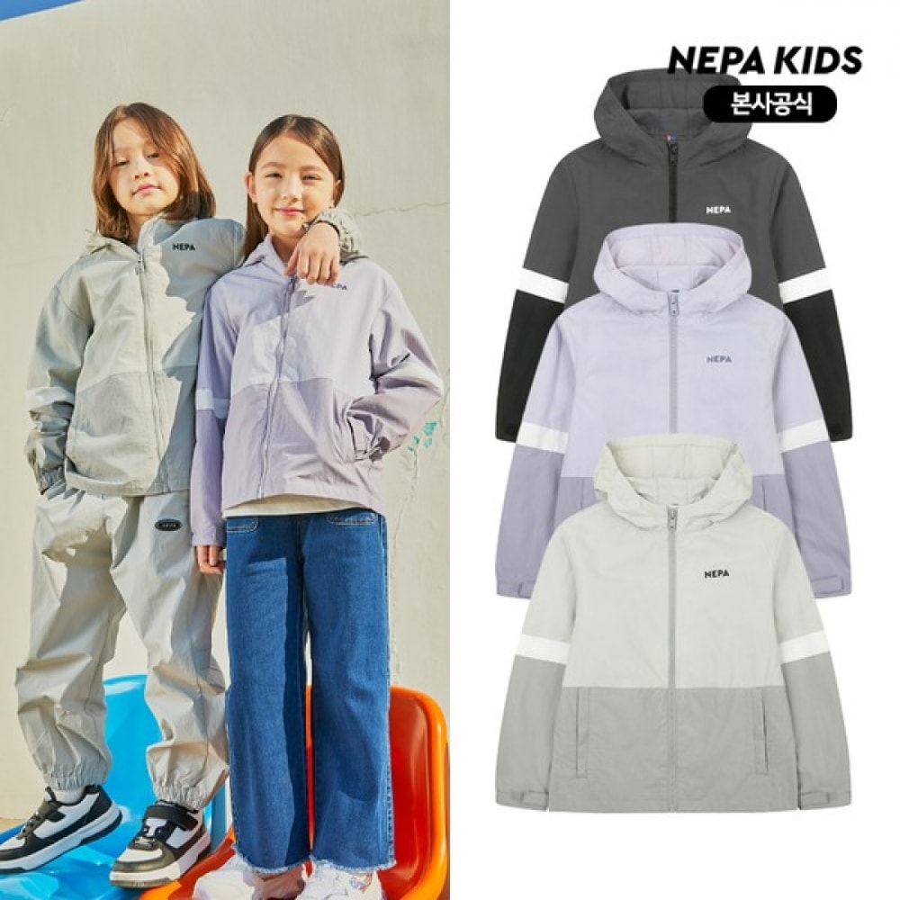 [ネパキッズ] ネパキッズ/ヘッドセット KJC0651 リアカラーブロックジャケット