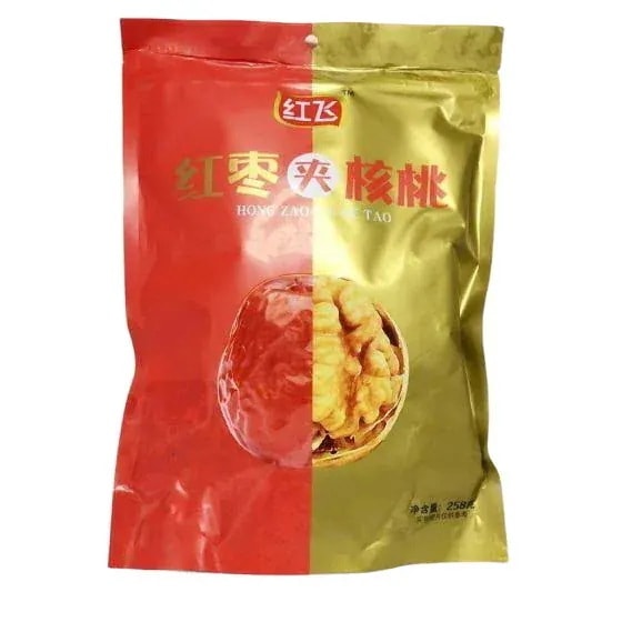 こだわりグルメ！紅棗夾核桃5袋セット 大評判ドライ赤棗とクルミの組み合わせ おいしい料理食材 おいしい料理おやつ 健康栄養2点購入で200円割引