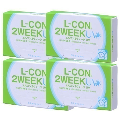エルコン2ウィーク(6枚入)4箱/ゆうパケット/2週間交換 コンタクト/sale