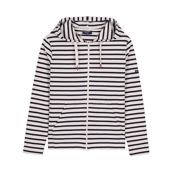 [セントジェームス] SS26 女性 コレビル フード付きジップアップ COLLEVILLE ECRU MARINE
