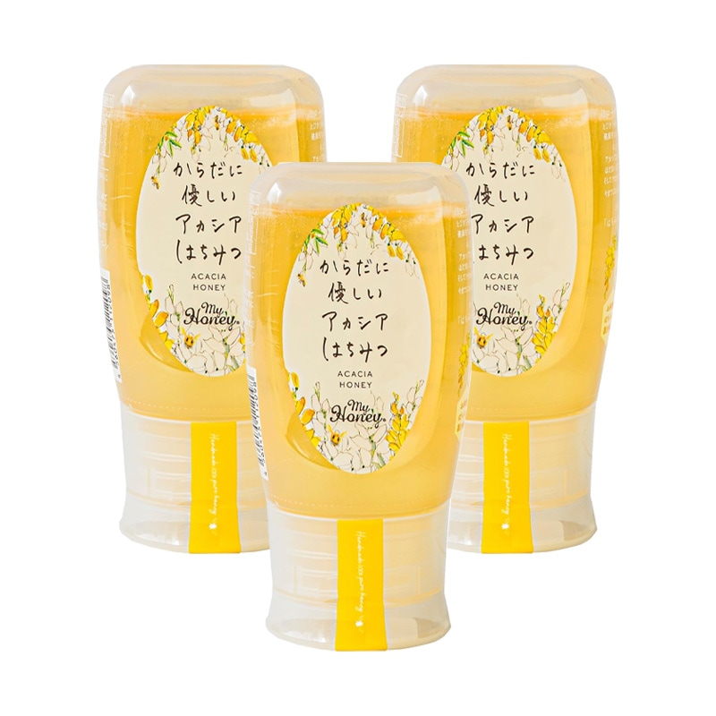 からだに優しいアカシアはちみつ 300g 3本セット アカシアハニー チューブボトル 生はちみつ 蜂蜜