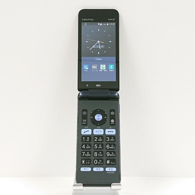 GRATINA KYF37 au ネイビーブラック 送料無料 本体 c14244 【中古】