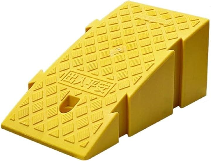 段差プレート 段差スロープ 段差解消 駐車場 バイク 自転車 車椅子( イエロー, イエロー)