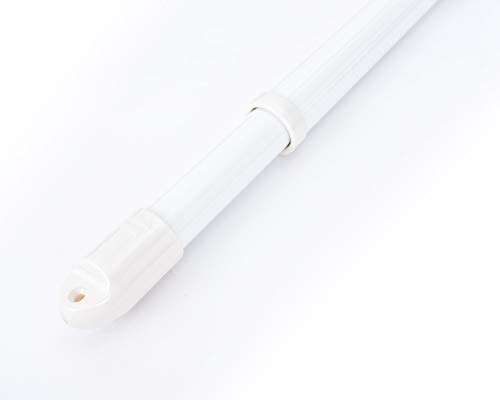 豊臣金属 白い伸縮竿錆びない物干し物干し竿(長さ1.5mから2.6mまで伸びる）本体カラー：ホワイト