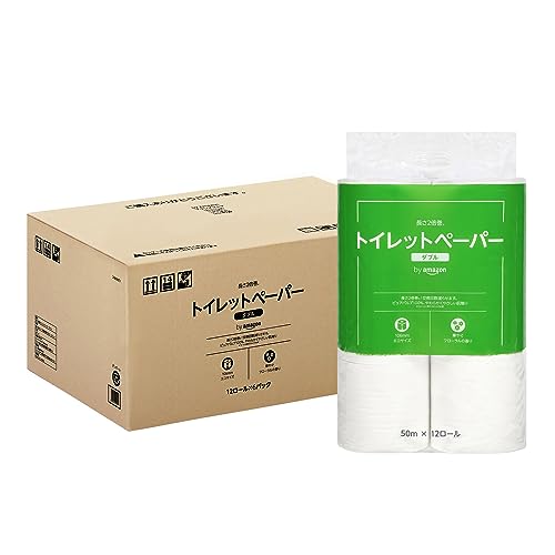 by Amazon トイレットペーパー 長さ2倍巻 50m x 72ロール(12ロール6パック) ダブル (12ロールで24ロール分) フローラルの香り 【ケース販売】