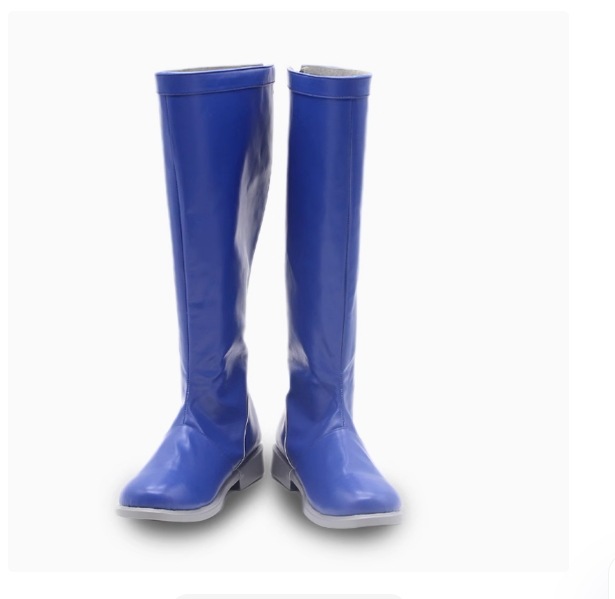 カイト VOCALOID KAITO 風 コスペレ靴 コスプレシューズ 人気 アニメフェア 靴 イベント パーティー ブーツ