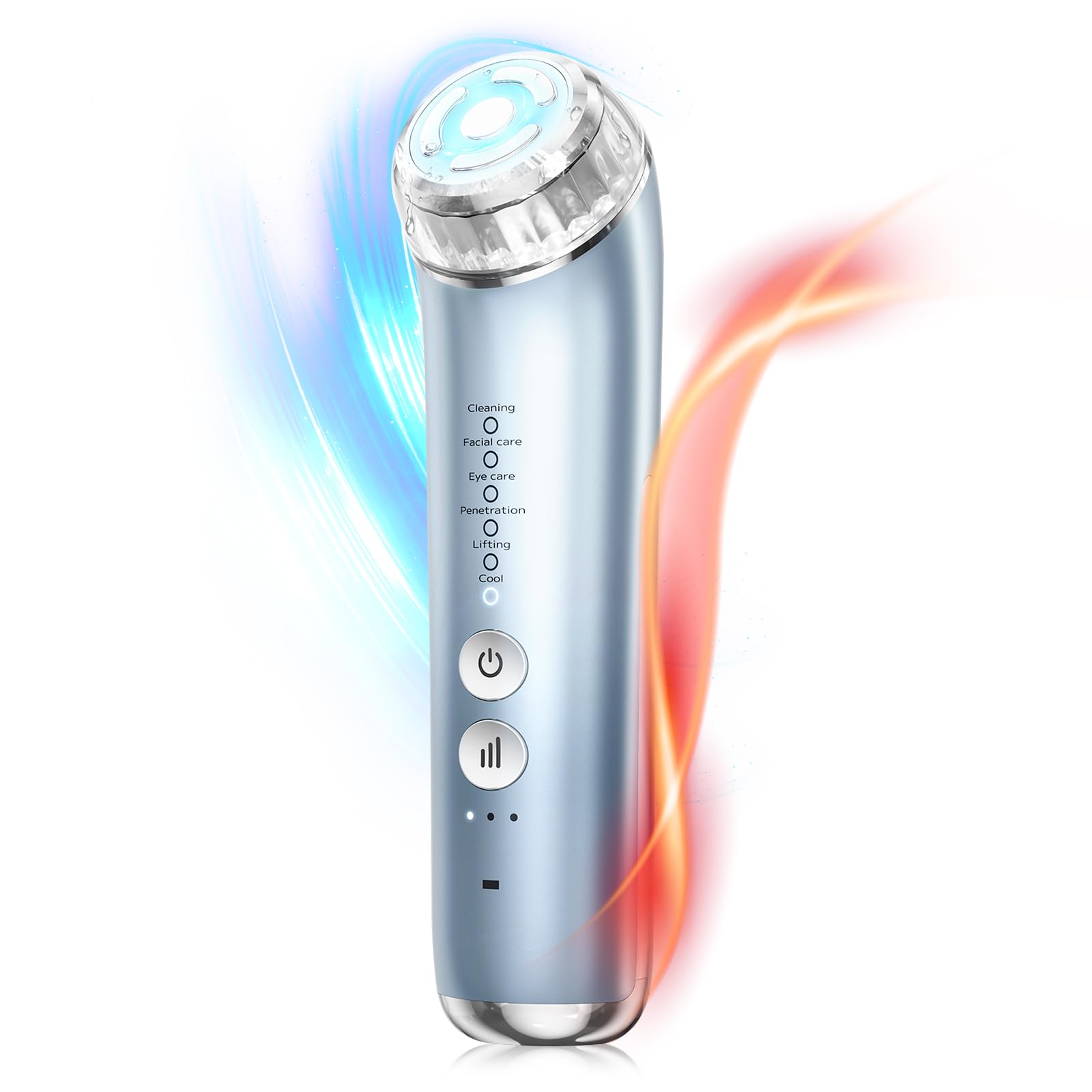 美顔器 EMS 美容器 RF美顔器 自宅エステ 目元美顔器 多機能美容器 微電流 美顔器 6種類モード 3段階レベル イオン導出 イオン導入 1台多役 3色光エステ 目元ケア 肌ケア 口元ケア 温冷ケ