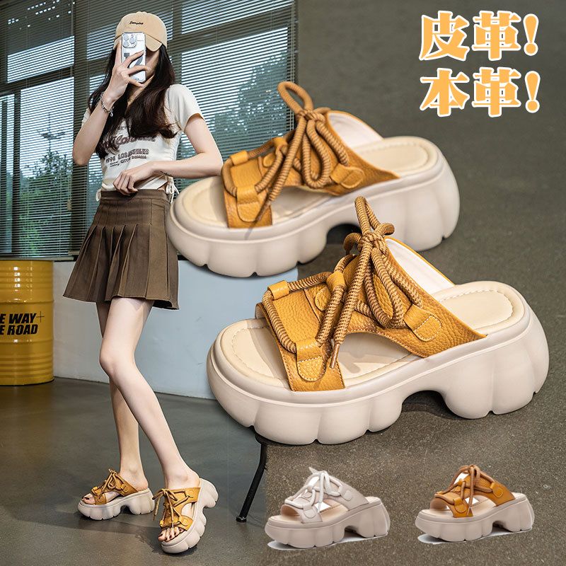 【赤字覚悟 最安挑戦】サンダル 皮革 本革 ビーチサンダル 履きやすい 夏 厚底靴 スポーツサンダル スポサン スニーカーサンダル 歩きやすい 通気性 韓国 滑り止め 足に優しい快適サンダル 旅行