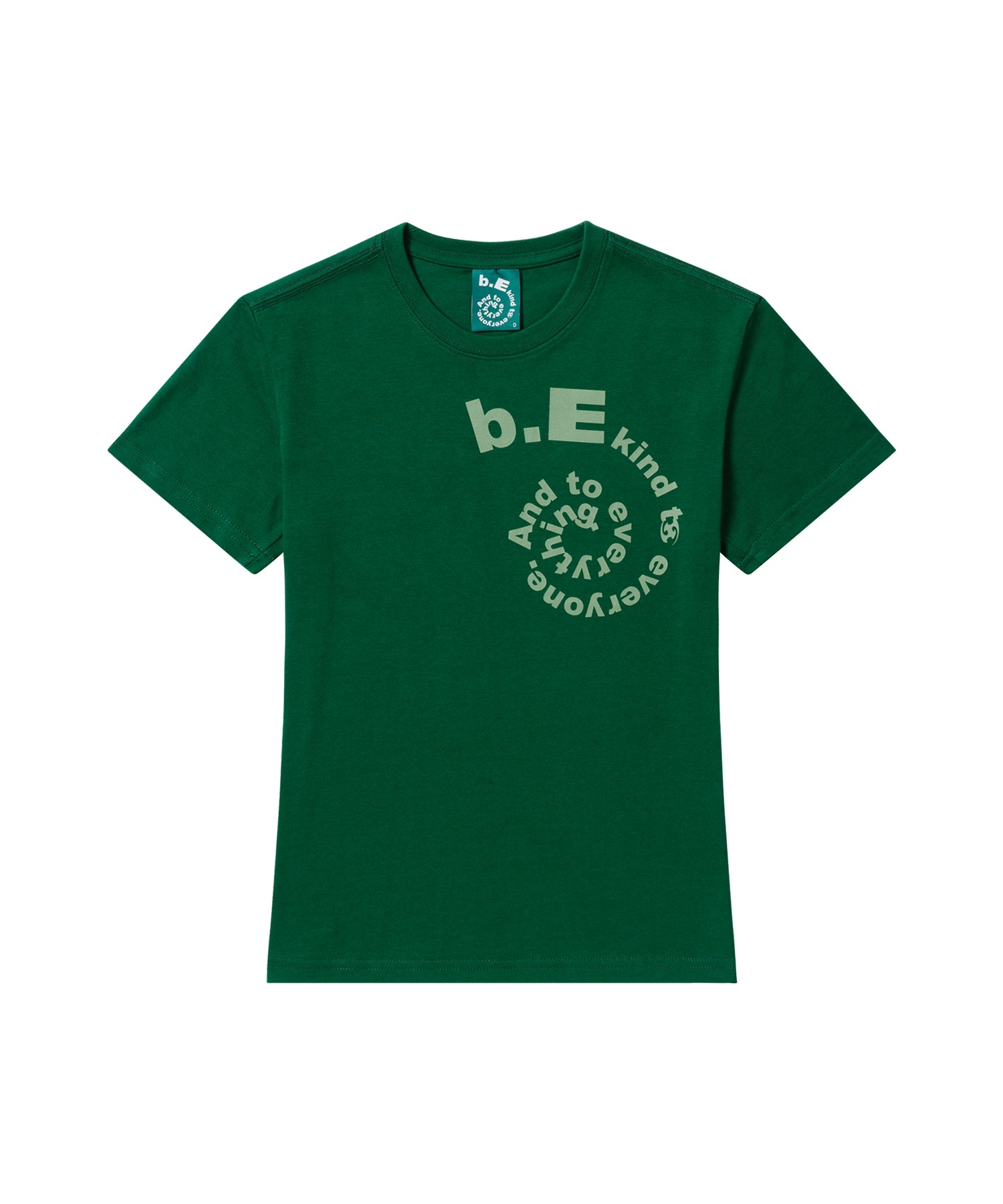 【SANSANGEAR】 SAN SAN X b.E SWIRL T-SHIRT : GREEN(0)