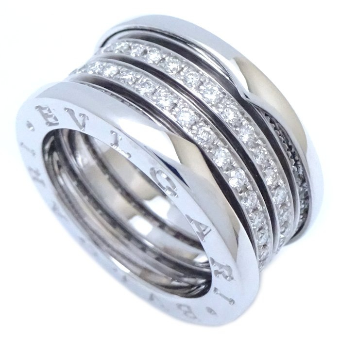 ビーゼロワン リング 指輪 ダイヤモンド 4バンド M #52 11.5号 K18WG ホワイトゴールド/293148【中古】
